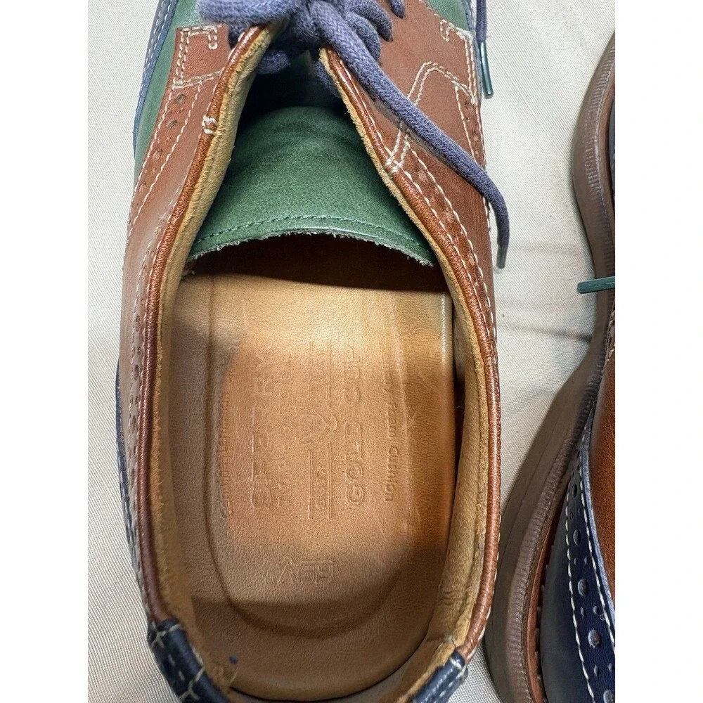 Men's Sperry Top-Sider Gold Cup Multicolor Leather Wingtip Oxford Shoe Size 10m